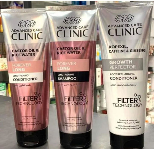 إيڤا أدڤانسد كير كلينيك فور إڤر لونج شامبو لتطويل الشعر للشعر التالف 230 مل - Eva Hair clinic